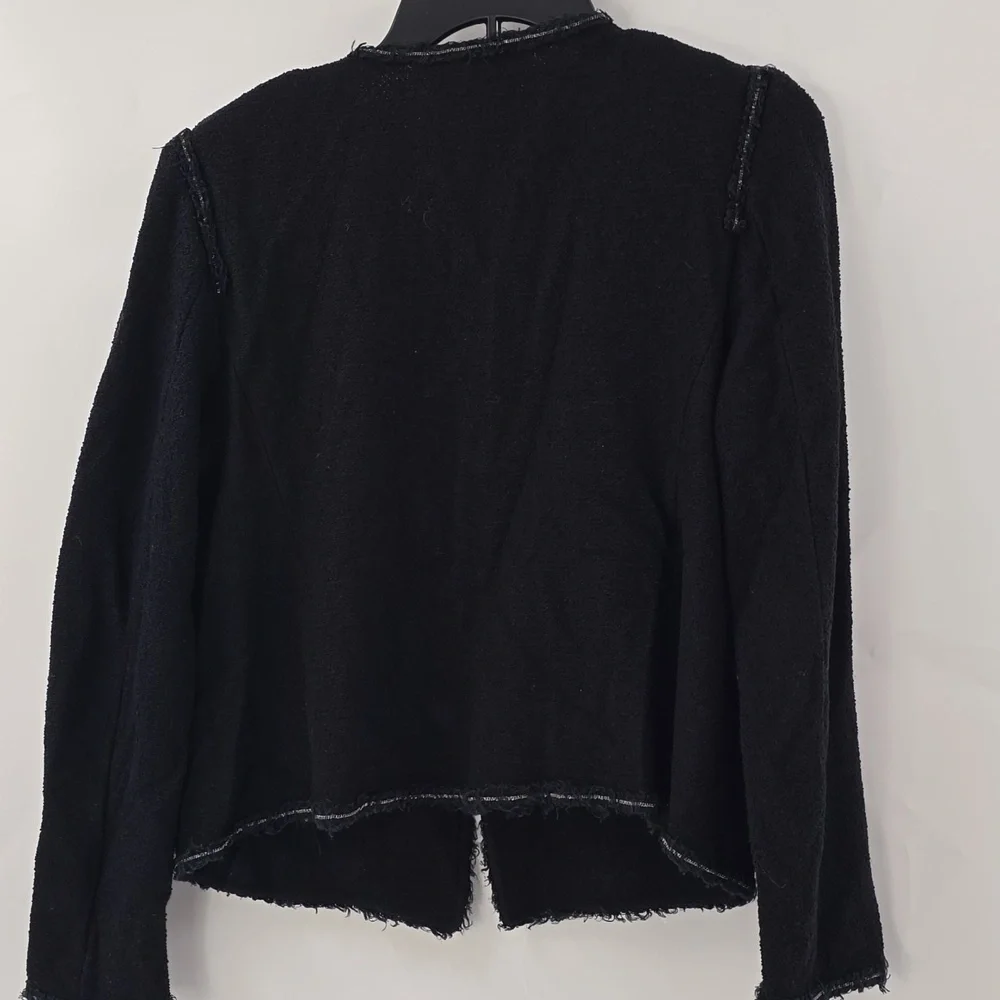 St John Collection Black Frayed Edge Jacket - Picture 7 of 7